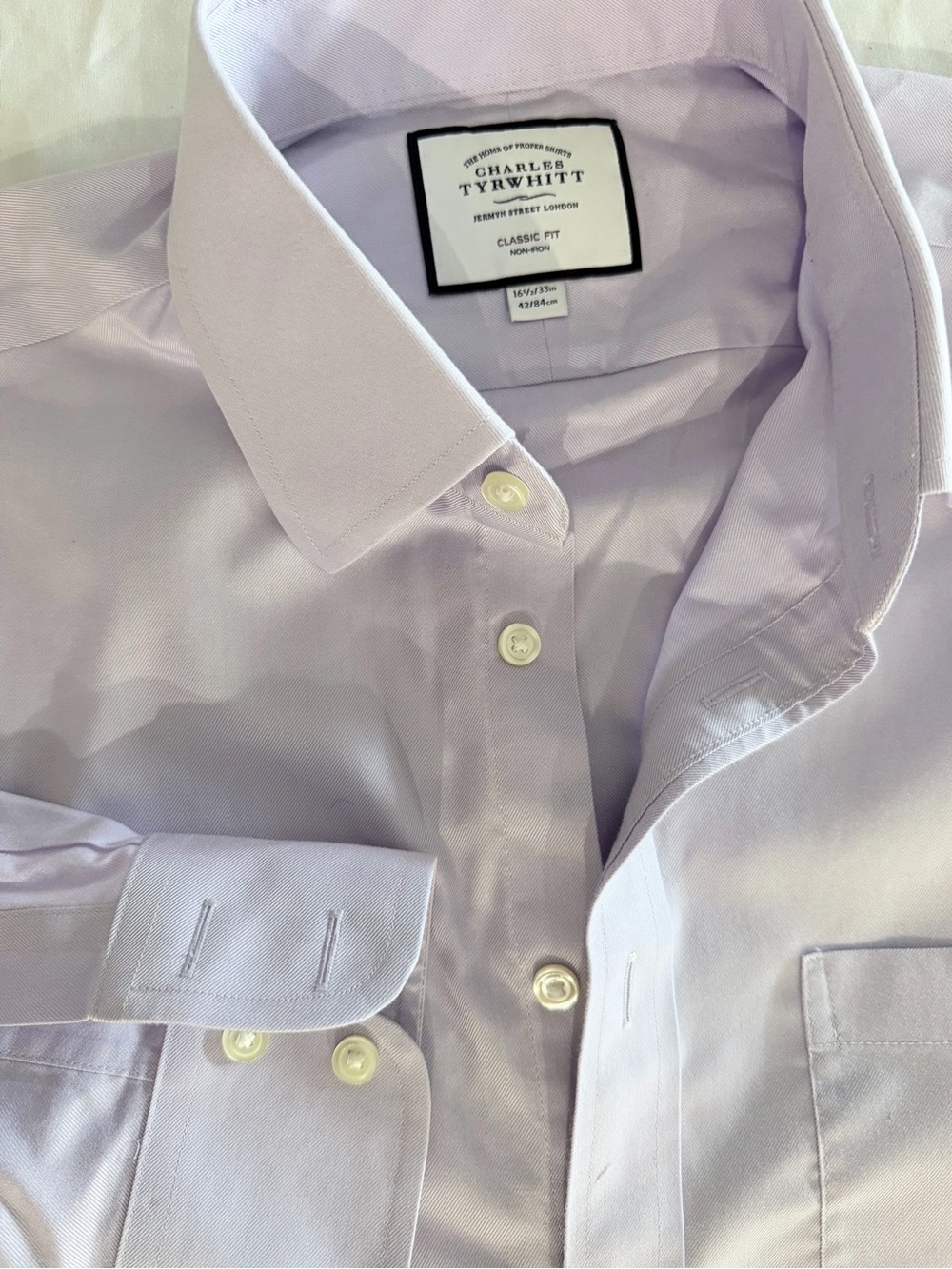 Charles Tyrwhitt Classic Fit Lavender Dress Shirt - Men